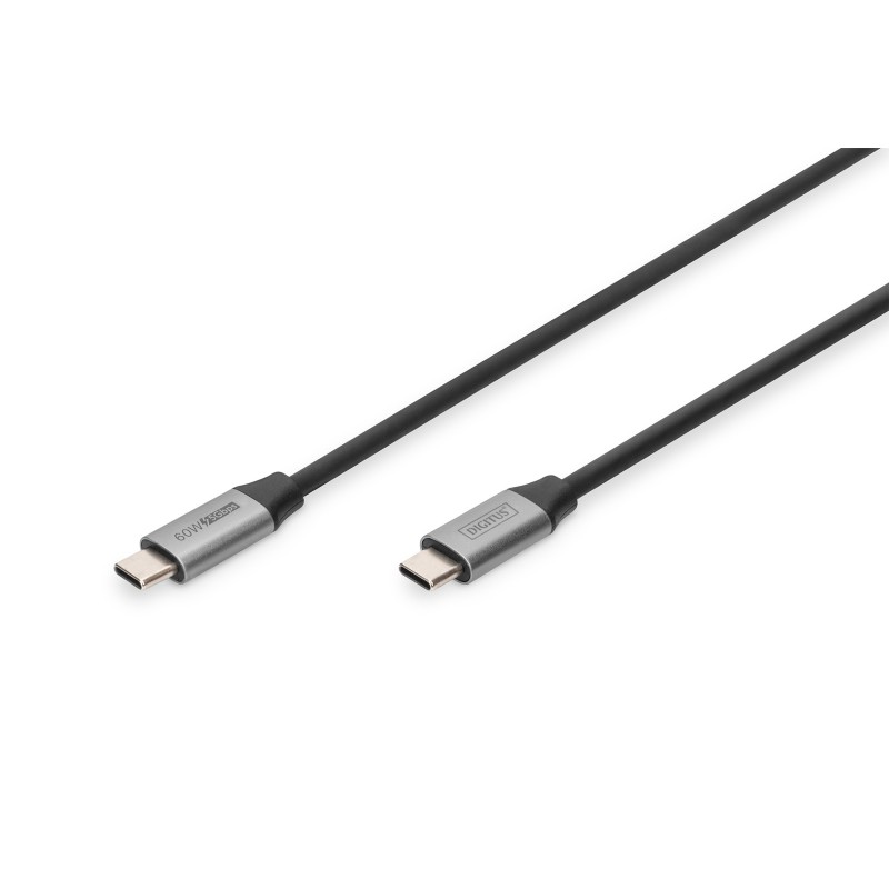 DIGITUS USB-C auf USB-C, PD60W, Gen1 USB3.0 Verbindungskabel 1m